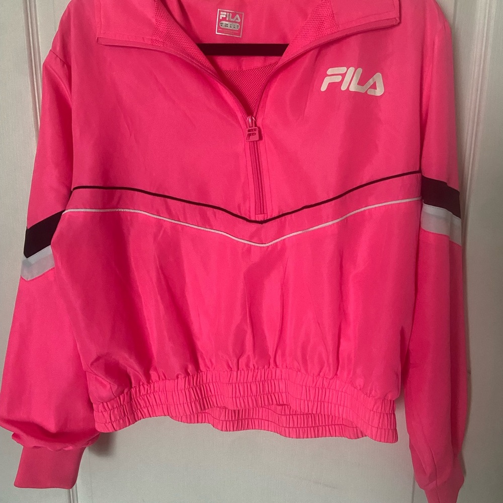 Fila Hot Pink Half-Zip Jacket